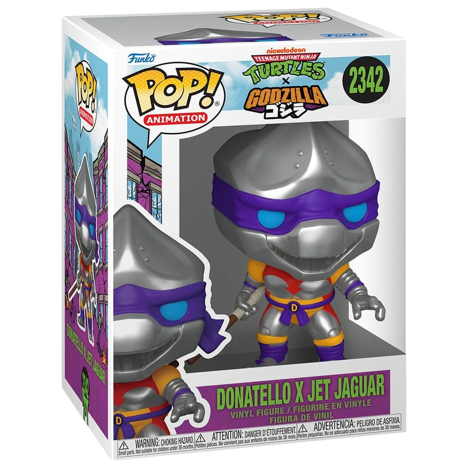 Teenage Mutant Ninja Turtles x Godzilla Funko POP! Animation Vinylová figurka Donatello x Jet Jaguar 9 cm fotografii produktu