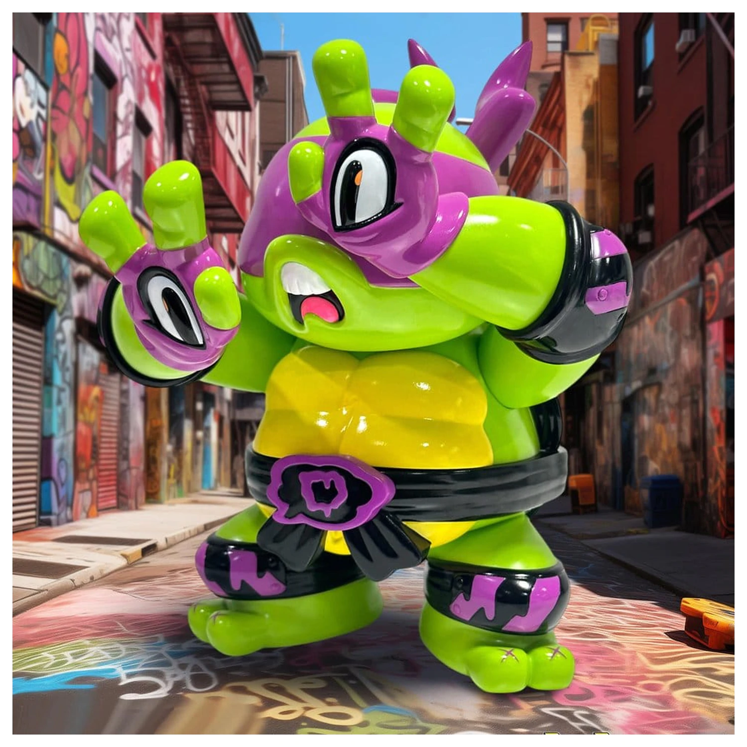 Teenage Mutant Ninja Turtles x Grape Brain Vinyl Figure Donatello 24 cm fotografii produktu