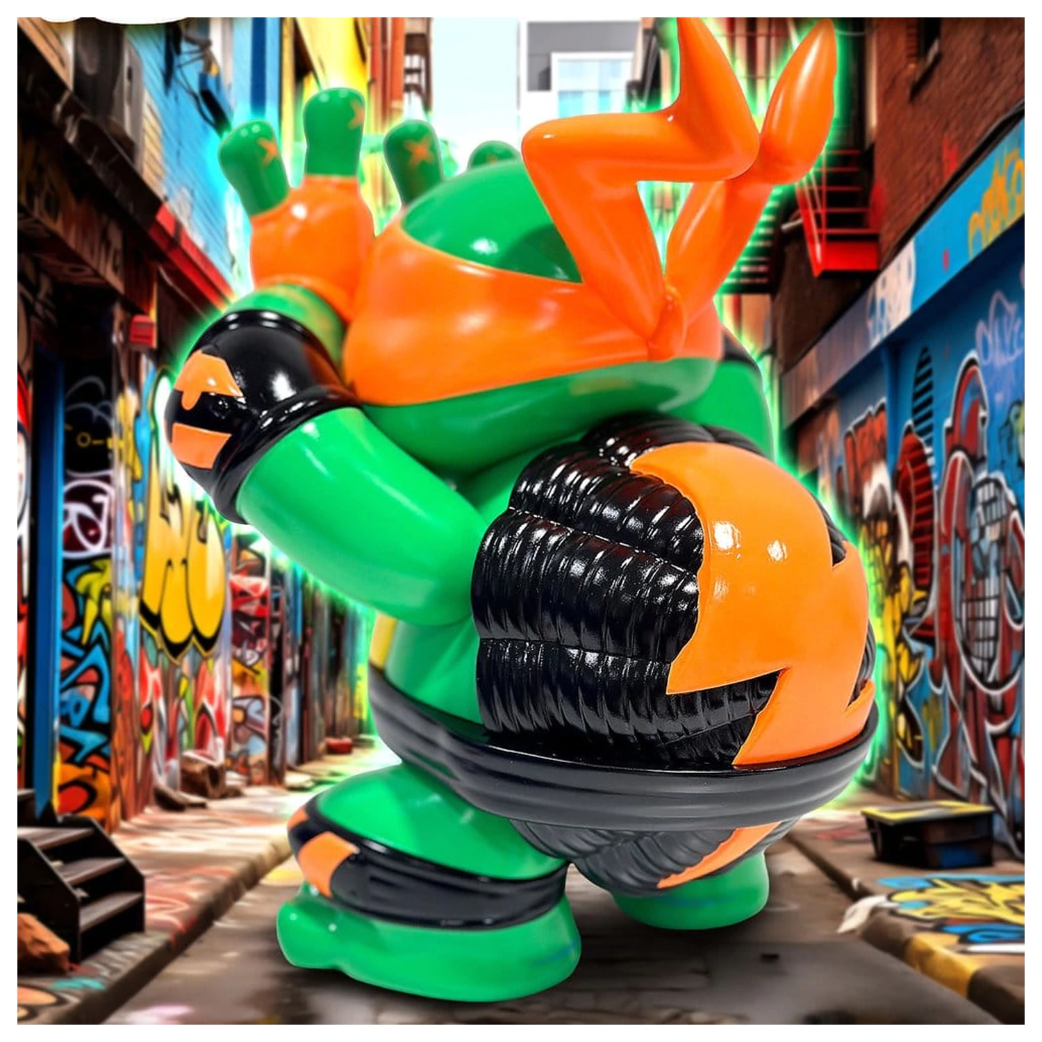 Teenage Mutant Ninja Turtles x Grape Brain Vinyl Figure Michelangelo 24 cm fotografii produktu