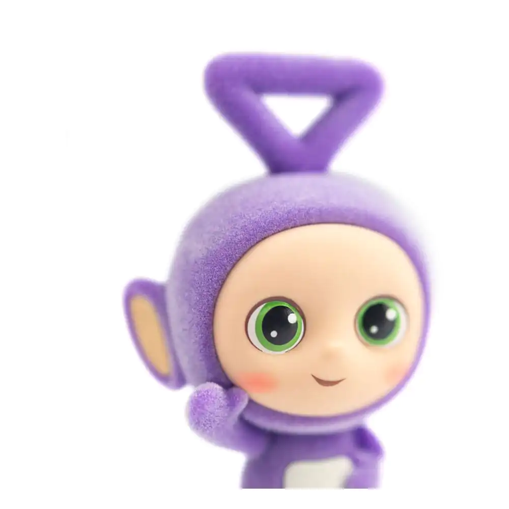 Teletubbies Cheebee Mini figurka Tinky Winky Flocked 6 cm fotografii produktu