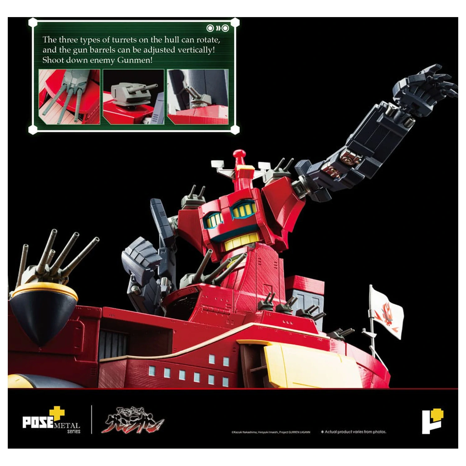 Tengen Toppa Gurren Lagann POSE+METAL series Figure Dai-Gurren 33 cm fotografii produktu