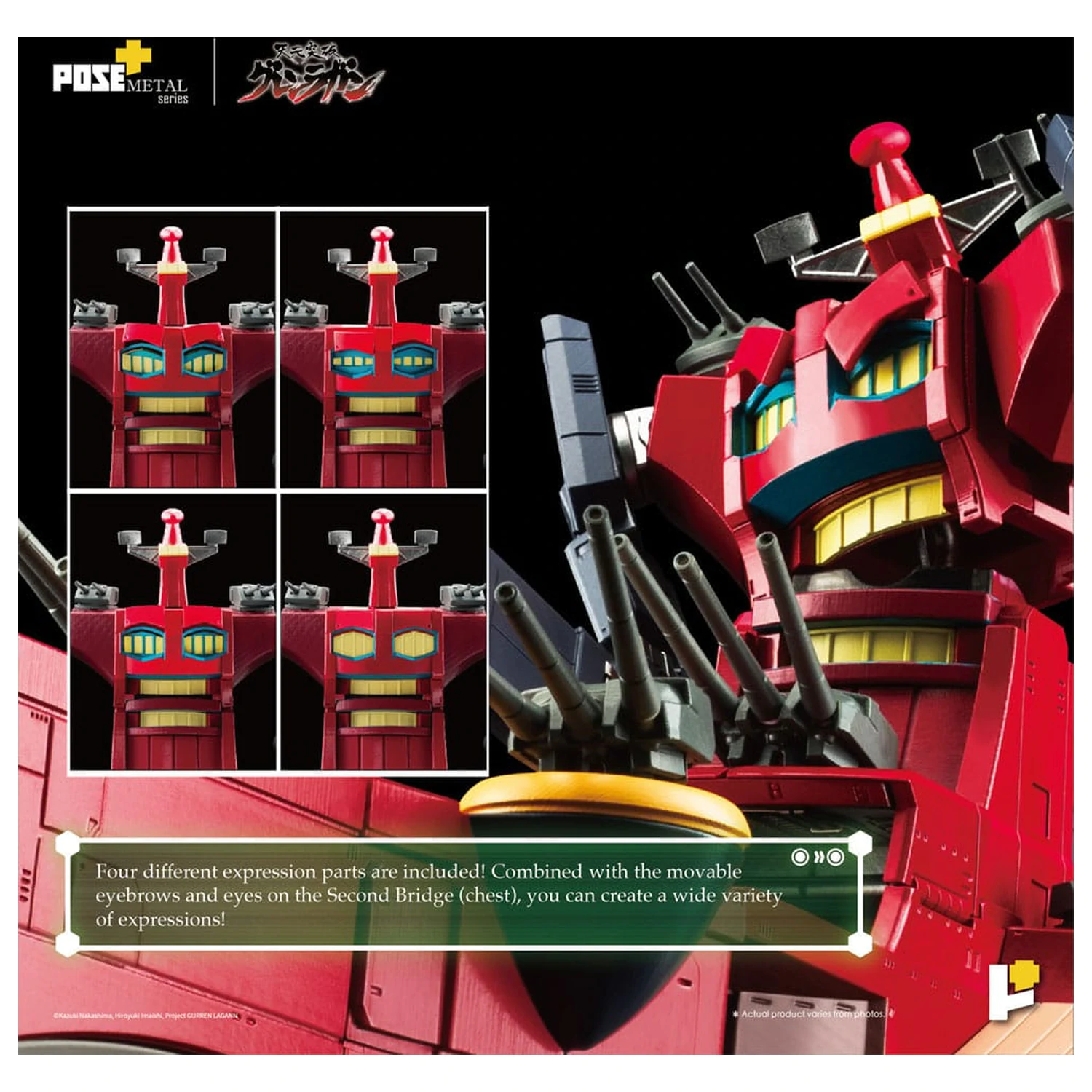 Tengen Toppa Gurren Lagann POSE+METAL series Figure Dai-Gurren 33 cm fotografii produktu