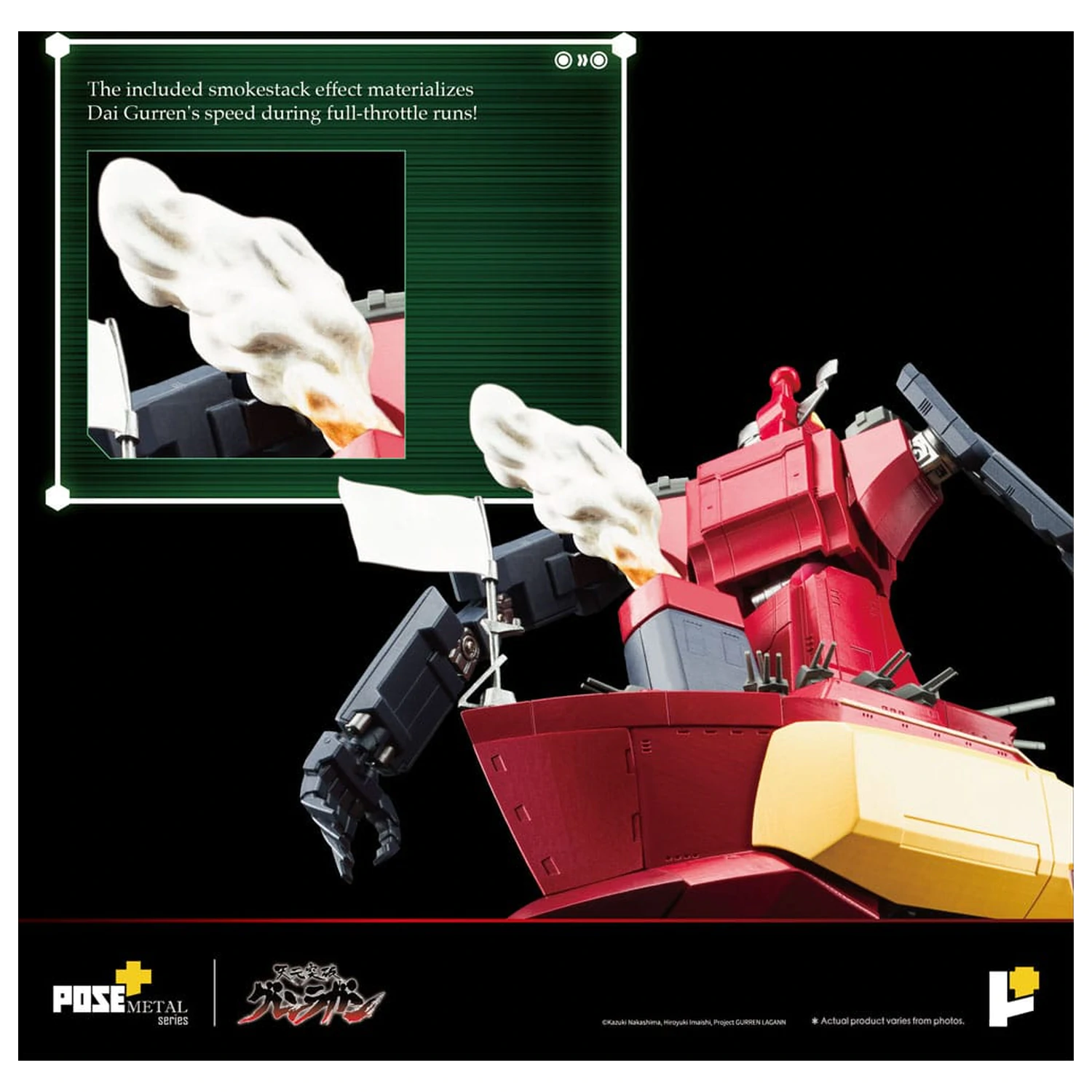 Tengen Toppa Gurren Lagann POSE+METAL series Figure Dai-Gurren 33 cm fotografii produktu
