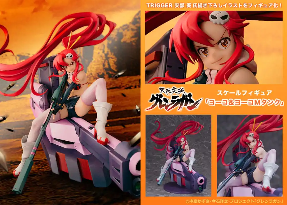 Tengen Toppa Gurren Lagann PVC socha Yoko & Yoko M Ttank 25 cm fotografii produktu
