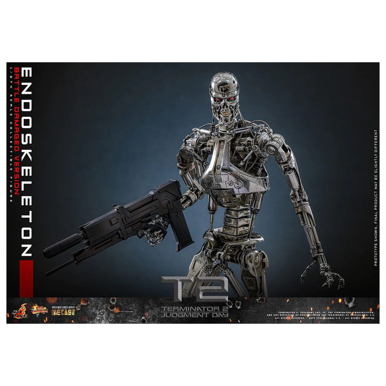 Terminator 2: Judgment Day Movie Masterpiece akční figurka 1/6 Endoskeleton (Battle Damaged Version) 31 cm fotografii produktu
