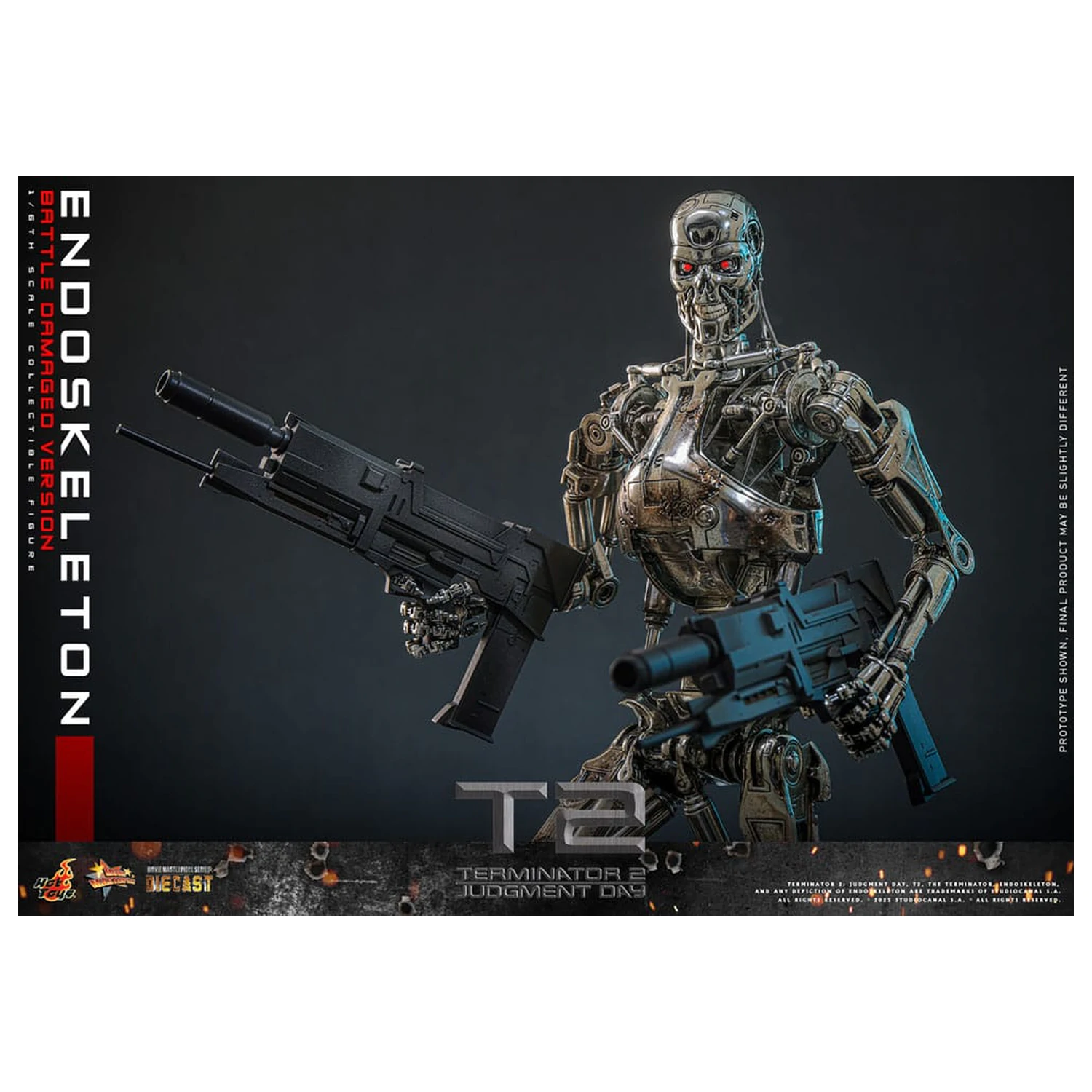 Terminator 2: Judgment Day Movie Masterpiece akční figurka 1/6 Endoskeleton (Battle Damaged Version) 31 cm fotografii produktu