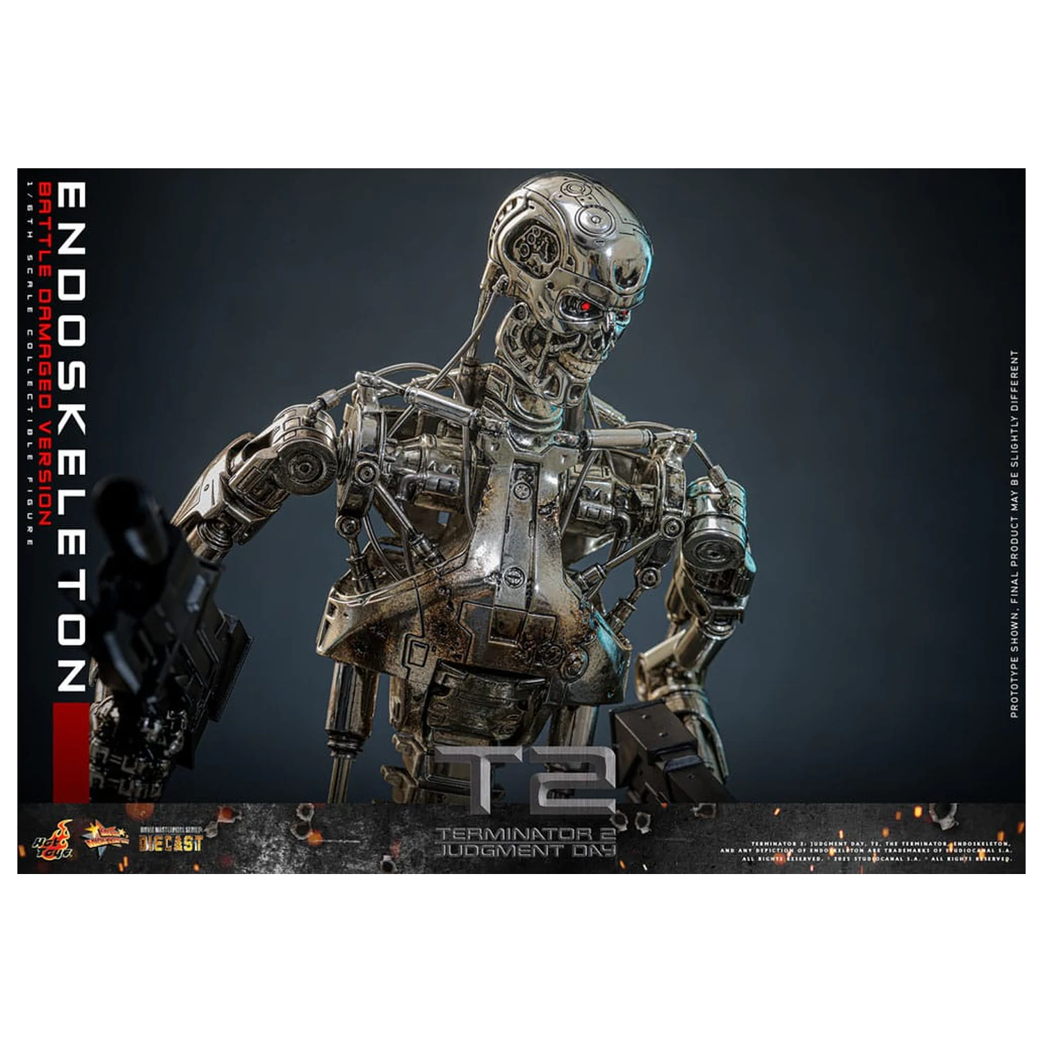 Terminator 2: Judgment Day Movie Masterpiece akční figurka 1/6 Endoskeleton (Battle Damaged Version) 31 cm fotografii produktu