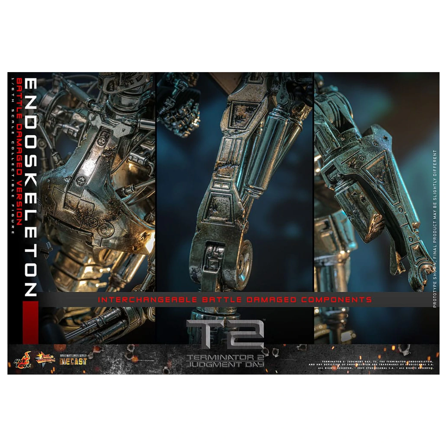Terminator 2: Judgment Day Movie Masterpiece akční figurka 1/6 Endoskeleton (Battle Damaged Version) 31 cm fotografii produktu