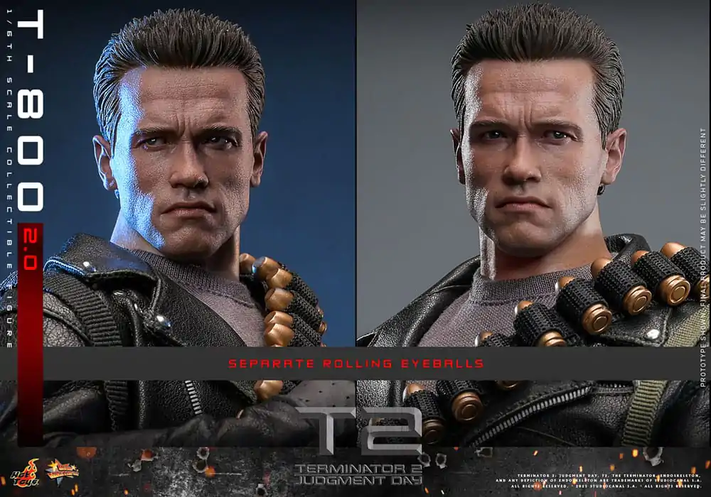 Terminator 2 Movie Masterpiece akční figurka 1/6 T-800 2.0 32 cm fotografii produktu