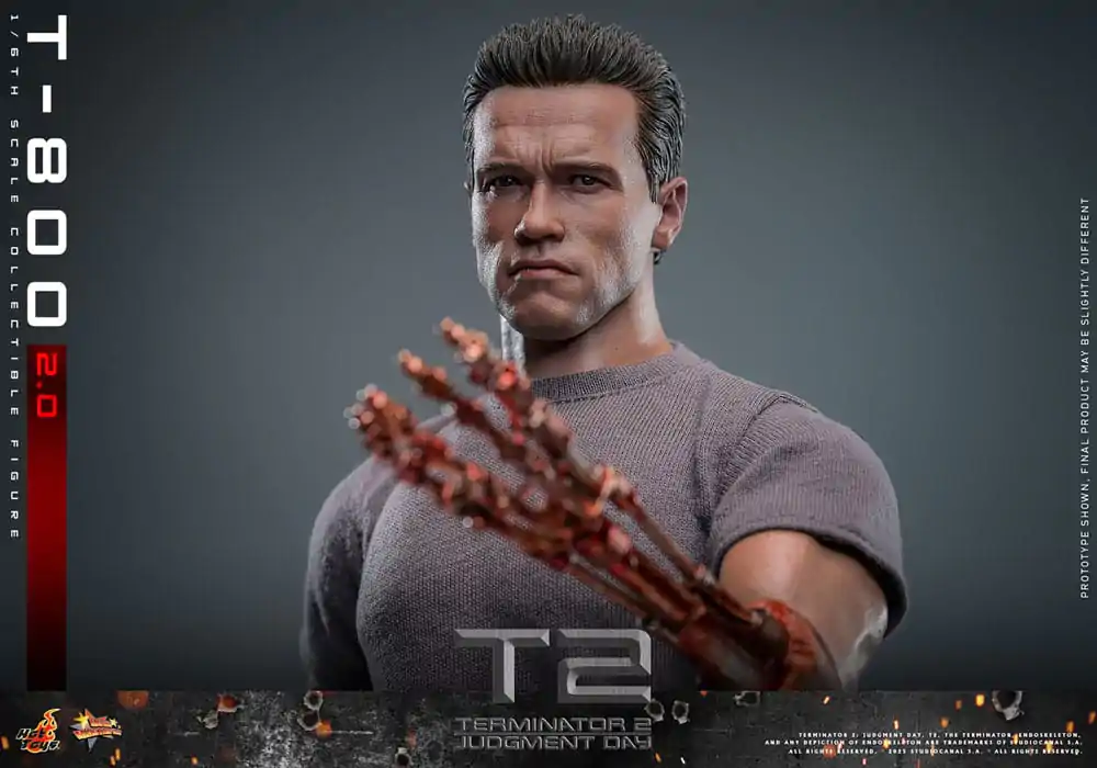 Terminator 2 Movie Masterpiece akční figurka 1/6 T-800 2.0 32 cm fotografii produktu