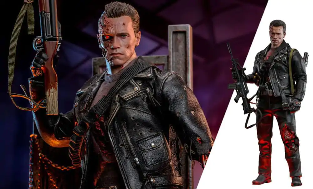 Terminator 2 Movie Masterpiece Akční figurka 1/6 T-800 Battle Damaged Verze 2.0 32 cm fotografii produktu