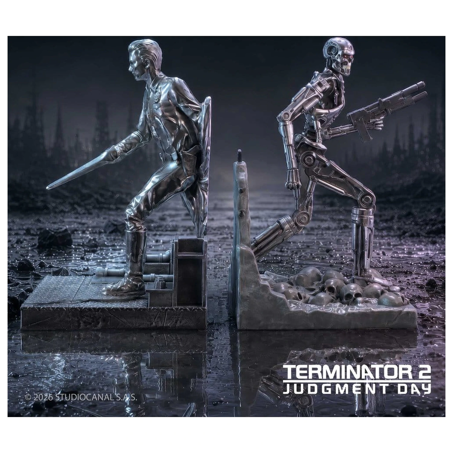 Terminator 2 Zarážky na knihy T-1000 vs T-800 19 cm fotografii produktu
