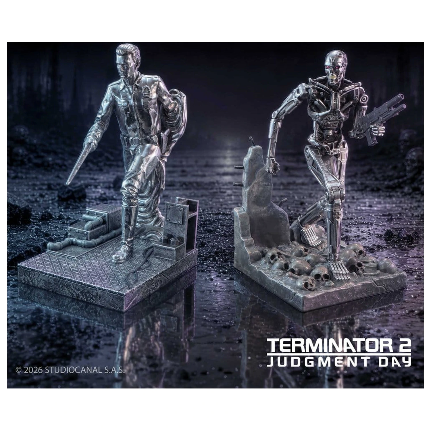 Terminator 2 Zarážky na knihy T-1000 vs T-800 19 cm fotografii produktu