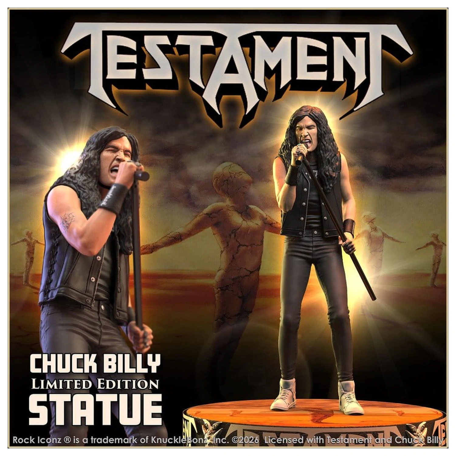 Testament Rock Iconz Socha Chuck Billy 22 cm fotografii produktu