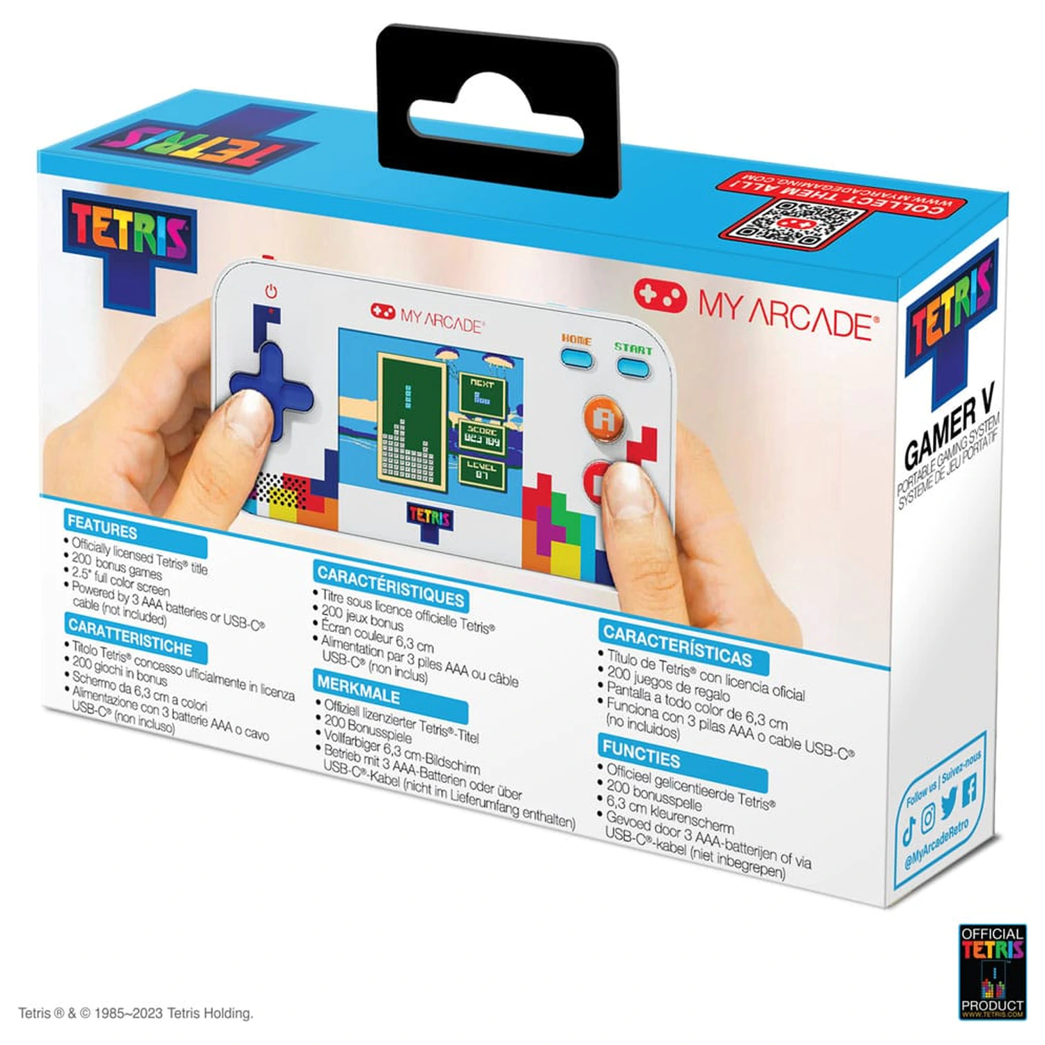 Tetris Přenosný videoherní systém Gamer V fotografii produktu