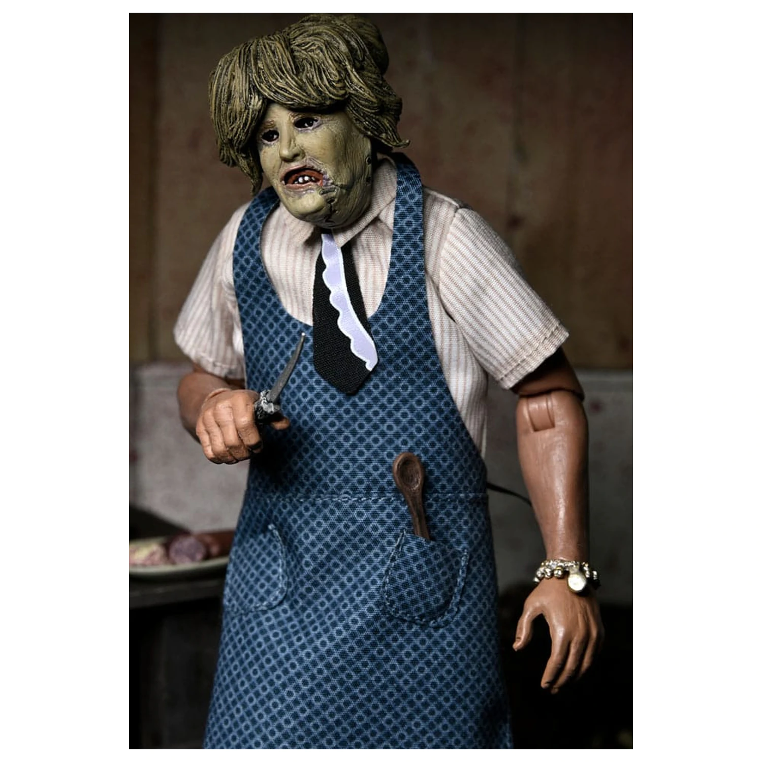 Texas Chainsaw Massacre Clothed akční figurka Leatherface s Old Lady maskou 20 cm fotografii produktu