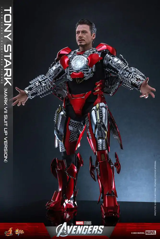 The Avengers Movie Masterpiece Akční figurka 1/6 Tony Stark (Mark VII Suit-Up Version) 31 cm fotografii produktu