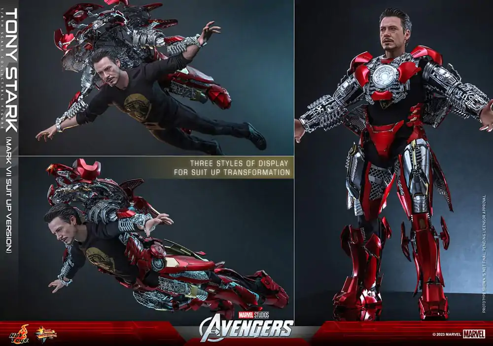 The Avengers Movie Masterpiece Akční figurka 1/6 Tony Stark (Mark VII Suit-Up Version) 31 cm fotografii produktu