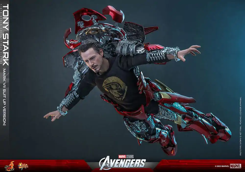 The Avengers Movie Masterpiece Akční figurka 1/6 Tony Stark (Mark VII Suit-Up Version) 31 cm fotografii produktu