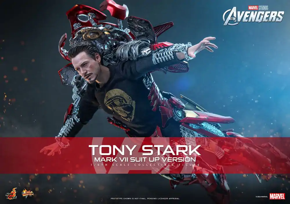 The Avengers Movie Masterpiece Akční figurka 1/6 Tony Stark (Mark VII Suit-Up Version) 31 cm fotografii produktu