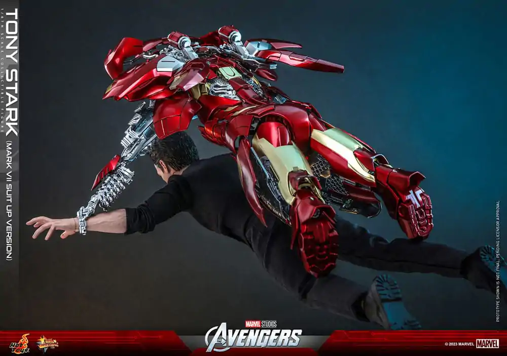 The Avengers Movie Masterpiece Akční figurka 1/6 Tony Stark (Mark VII Suit-Up Version) 31 cm fotografii produktu