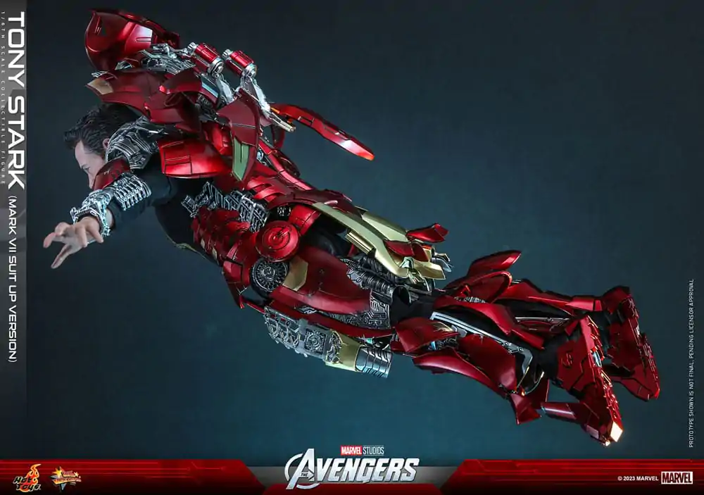 The Avengers Movie Masterpiece Akční figurka 1/6 Tony Stark (Mark VII Suit-Up Version) 31 cm fotografii produktu