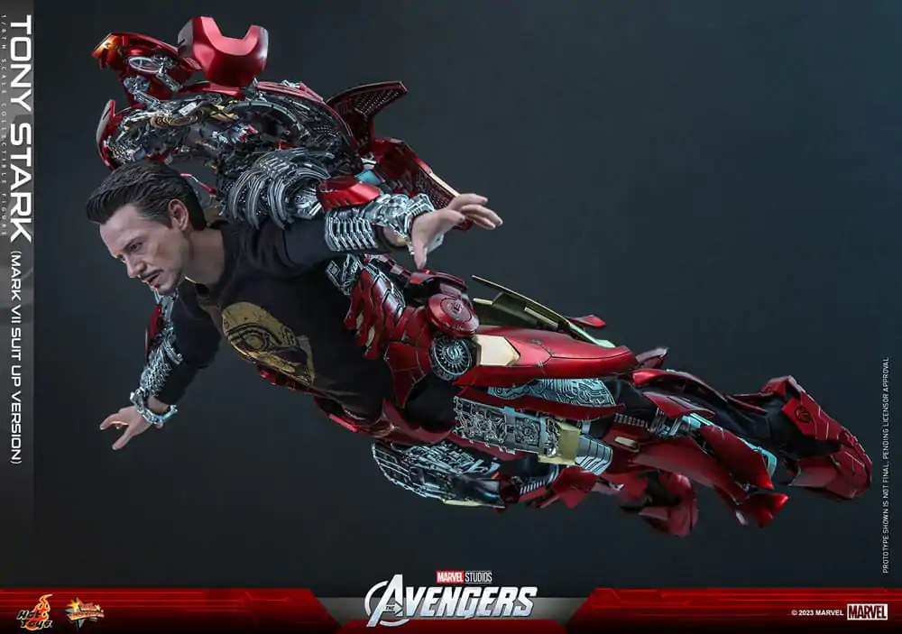 The Avengers Movie Masterpiece Akční figurka 1/6 Tony Stark (Mark VII Suit-Up Version) 31 cm fotografii produktu