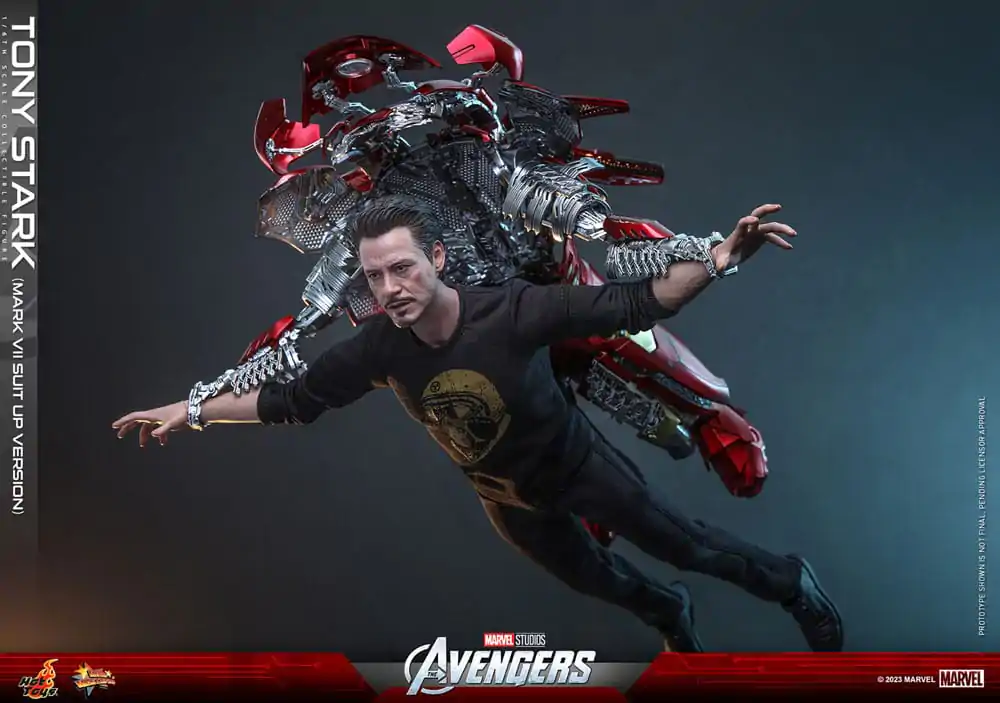 The Avengers Movie Masterpiece Akční figurka 1/6 Tony Stark (Mark VII Suit-Up Version) 31 cm fotografii produktu