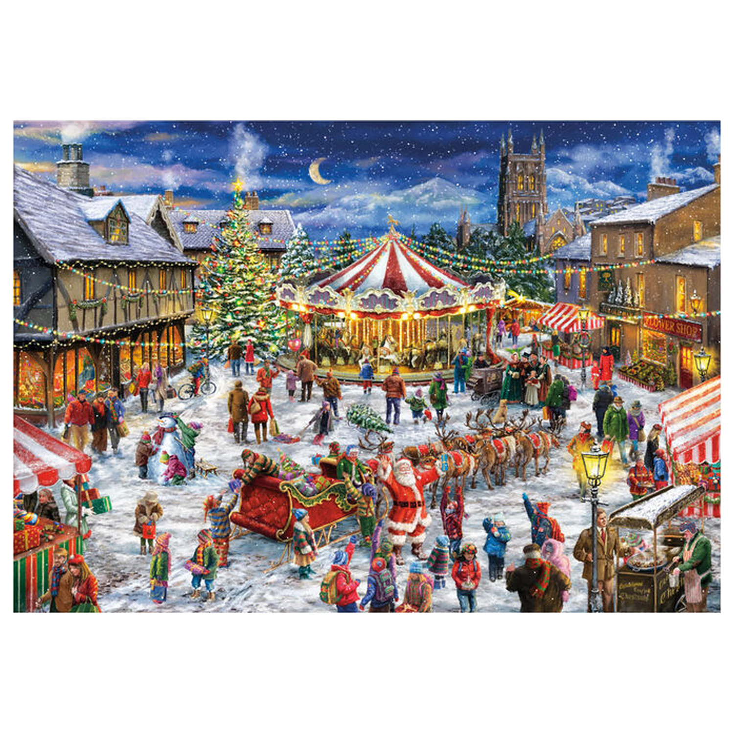 The Christmas Fair puzzle 500 dílků fotografii produktu