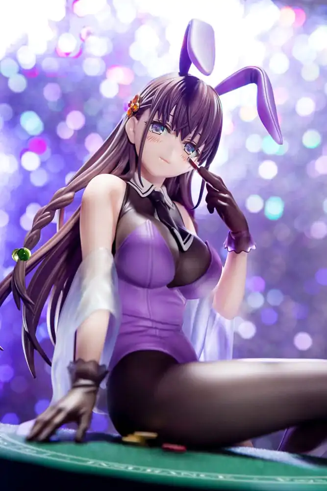 The Demon Sword Master of Excalibur Academy soška 1/6 Elfine Phillet v purpurovém kostýmu králíčka s květinami s funkcí odhalených bradavek 17 cm fotografii produktu