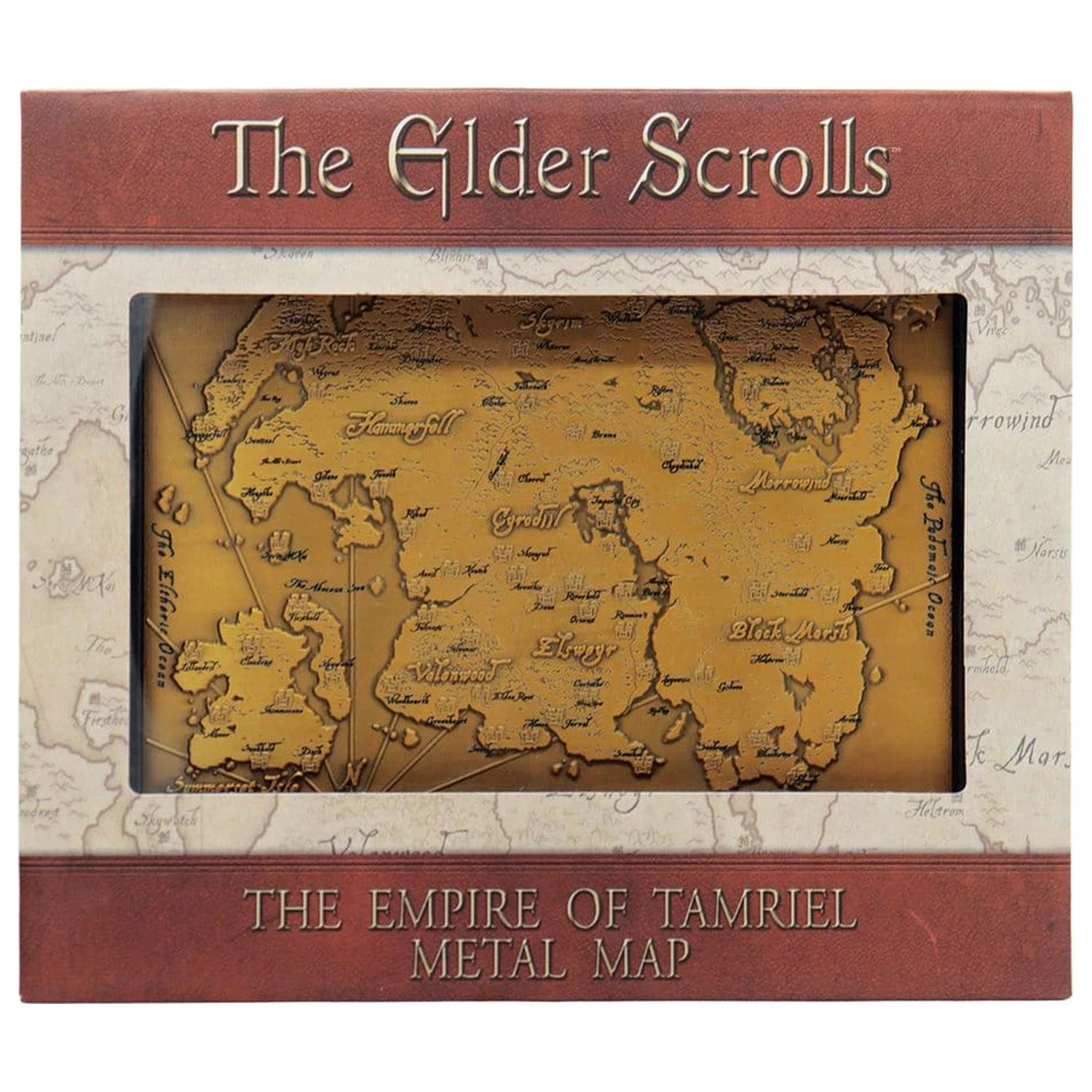 The Elder Scrolls Replika kovová mapa Tamrielu Limited Edition 15 x 13 cm fotografii produktu