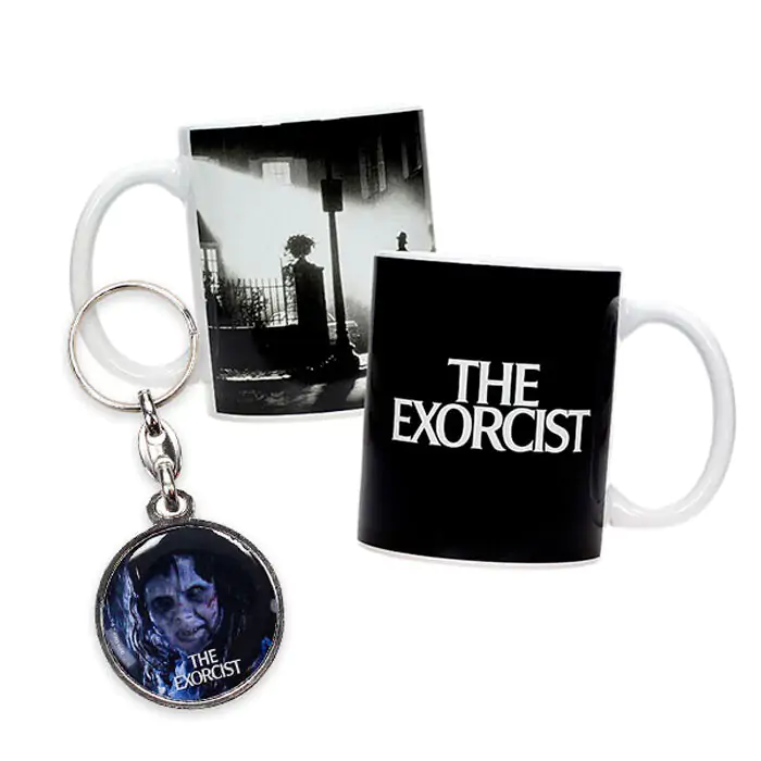 The Exorcist hrnek a kovová klíčenka fotografii produktu