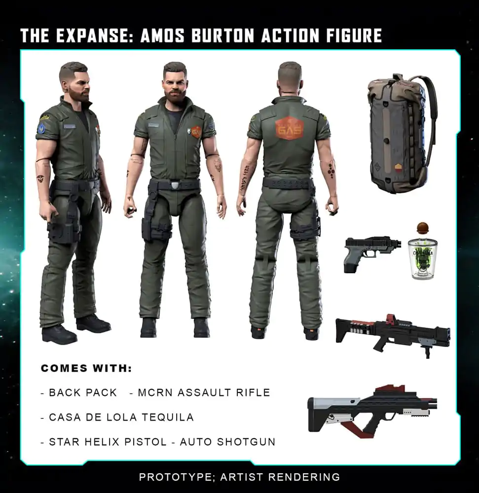 The Expanse akční figurka Amos Burton 20 cm fotografii produktu