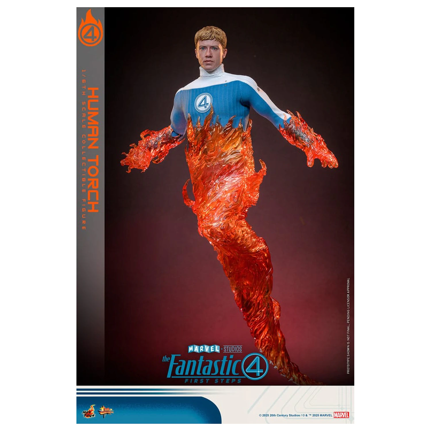 The Fantastic Four: First Steps Movie Masterpiece akční figurka 1/6 Human Torch 30 cm fotografii produktu