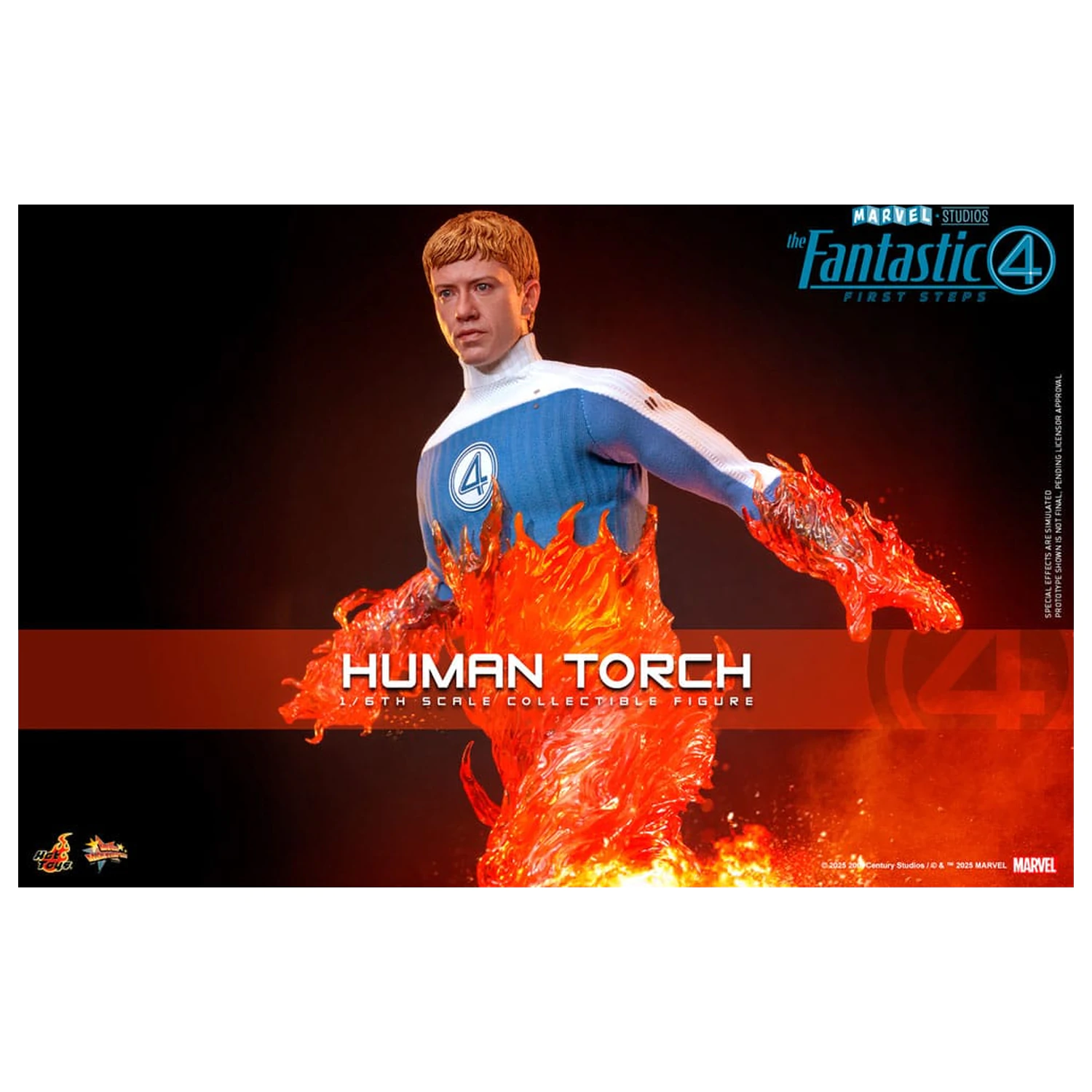 The Fantastic Four: First Steps Movie Masterpiece akční figurka 1/6 Human Torch 30 cm fotografii produktu