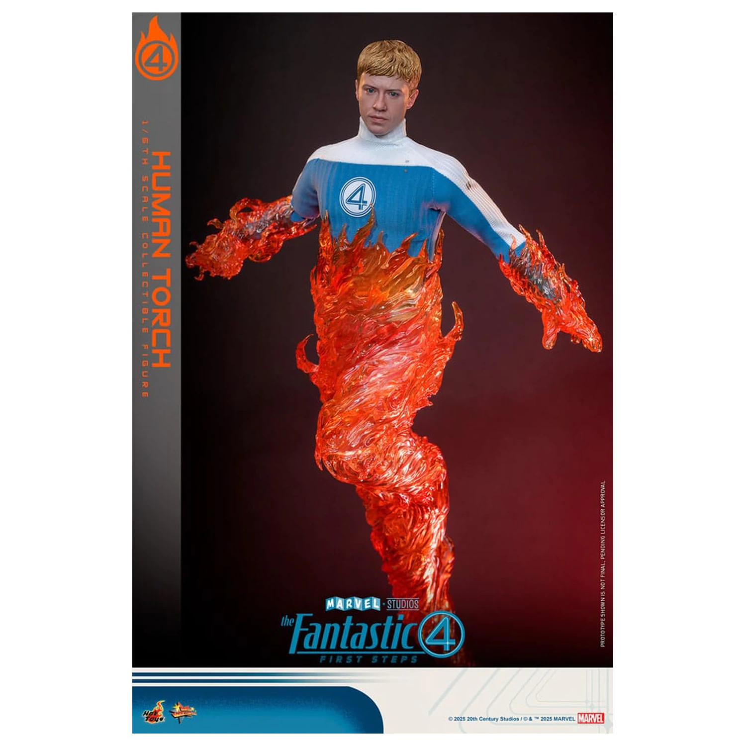 The Fantastic Four: First Steps Movie Masterpiece akční figurka 1/6 Human Torch 30 cm fotografii produktu