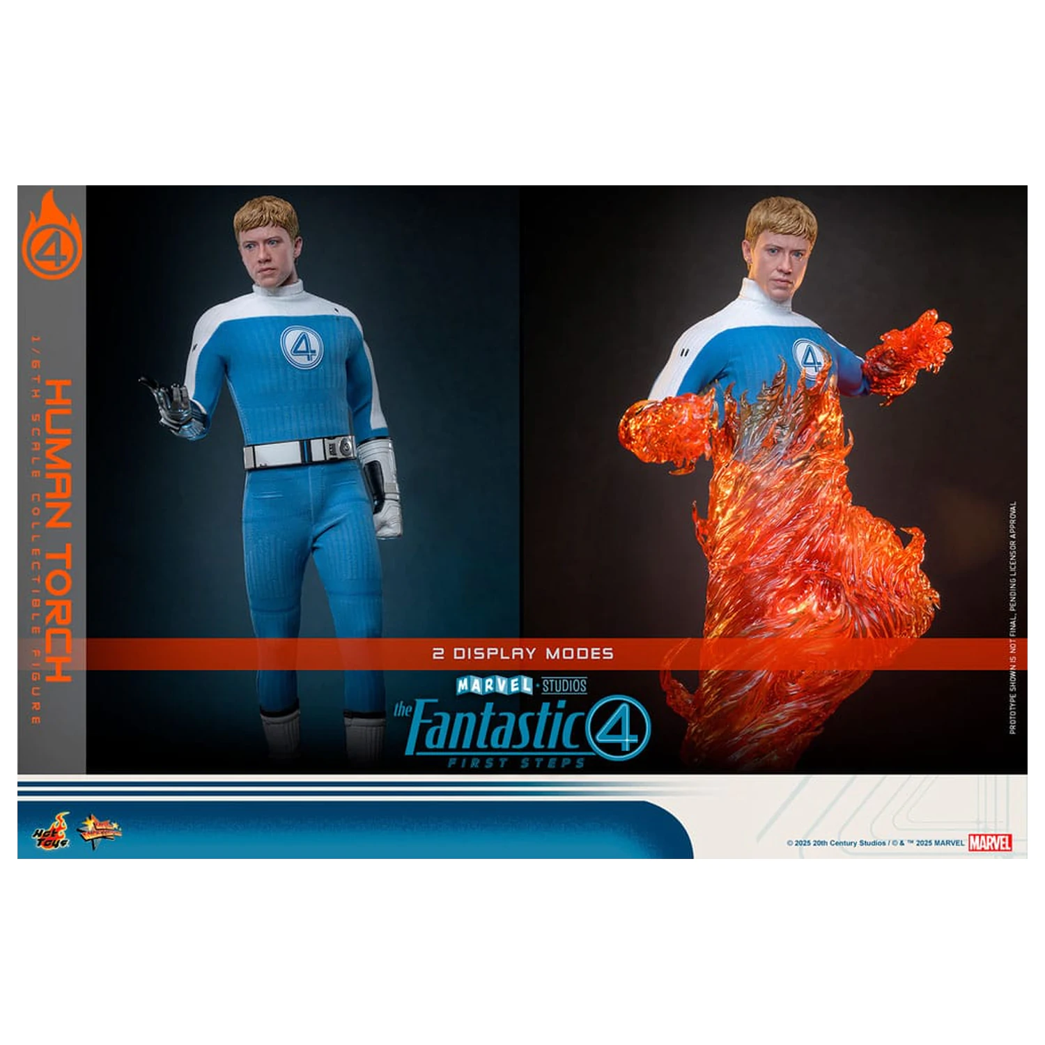 The Fantastic Four: First Steps Movie Masterpiece akční figurka 1/6 Human Torch 30 cm fotografii produktu