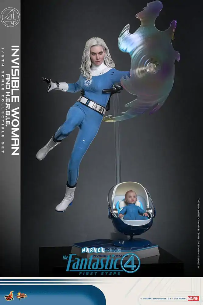 The Fantastic Four: First Steps Movie Masterpiece Akční figurka balení 2 kusů 1/6 Invisible Woman & H.E.R.B.I.E. 28 cm fotografii produktu