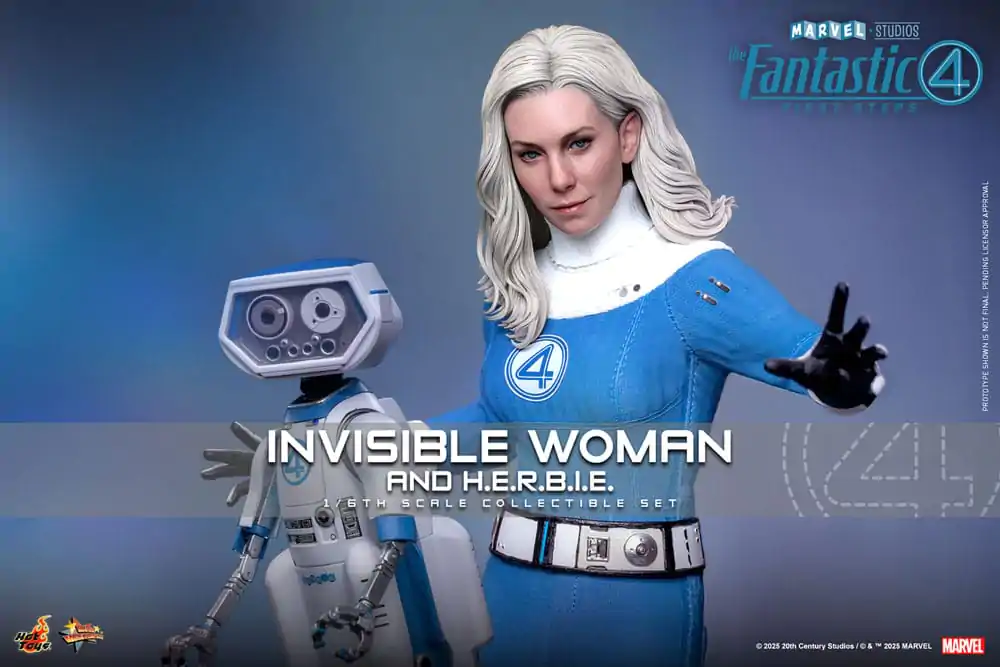 The Fantastic Four: First Steps Movie Masterpiece Akční figurka balení 2 kusů 1/6 Invisible Woman & H.E.R.B.I.E. 28 cm fotografii produktu