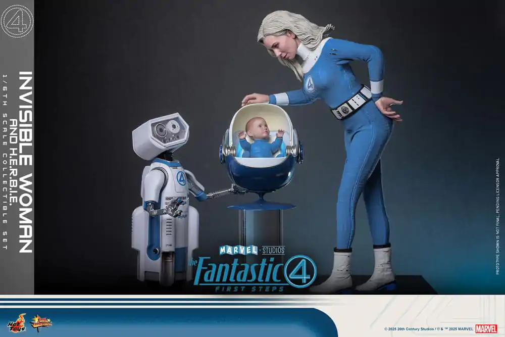 The Fantastic Four: First Steps Movie Masterpiece Akční figurka balení 2 kusů 1/6 Invisible Woman & H.E.R.B.I.E. 28 cm fotografii produktu