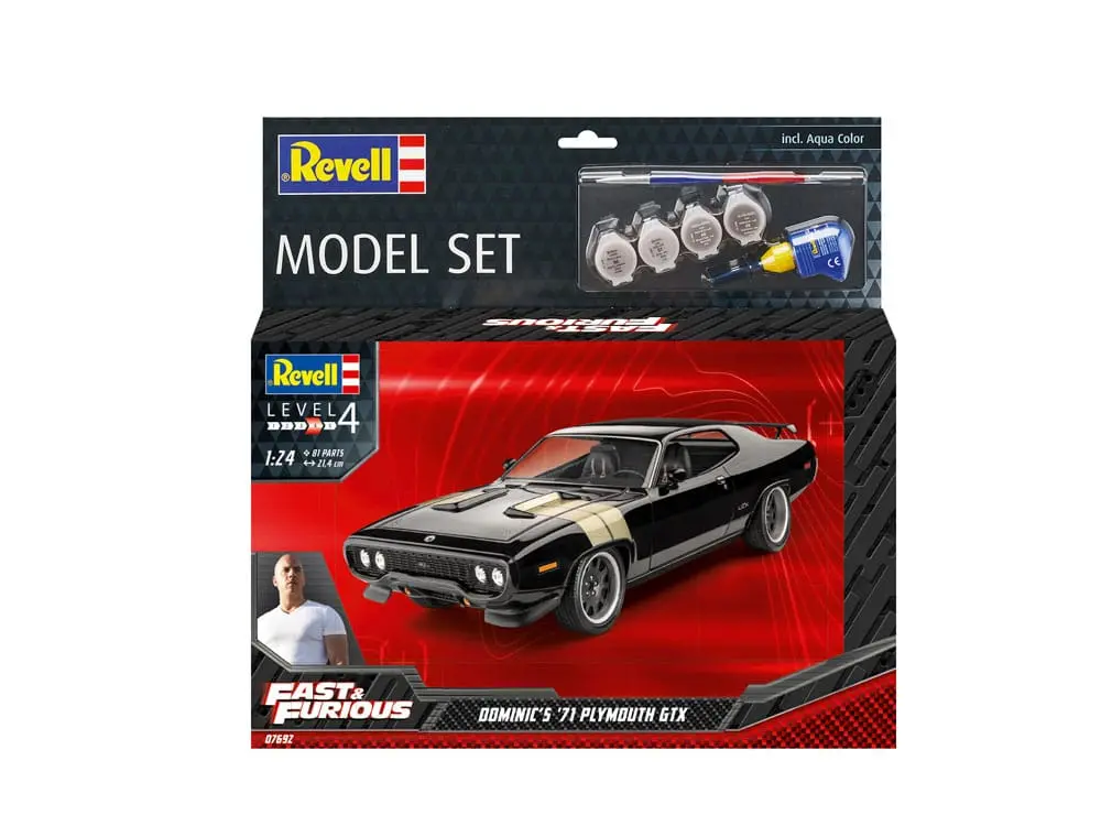 The Fast & Furious Model Kit se základním příslušenstvím Dominicova 1971 Plymouth GTX fotografii produktu