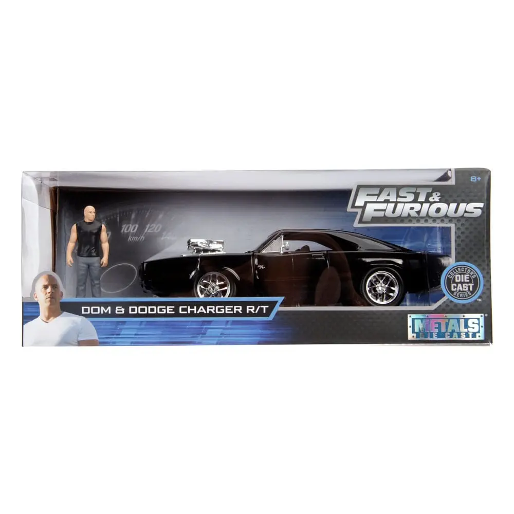 The Fast and Furious Diecast Model Hollywood Rides 1/24 1970 Dodge Charger s Dom Toretto Figurkou fotografii produktu