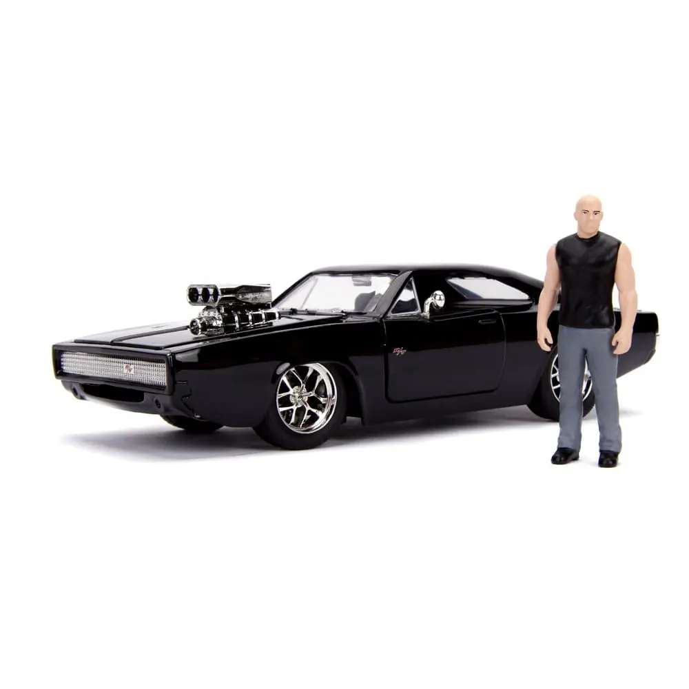 The Fast and Furious Diecast Model Hollywood Rides 1/24 1970 Dodge Charger s Dom Toretto Figurkou fotografii produktu