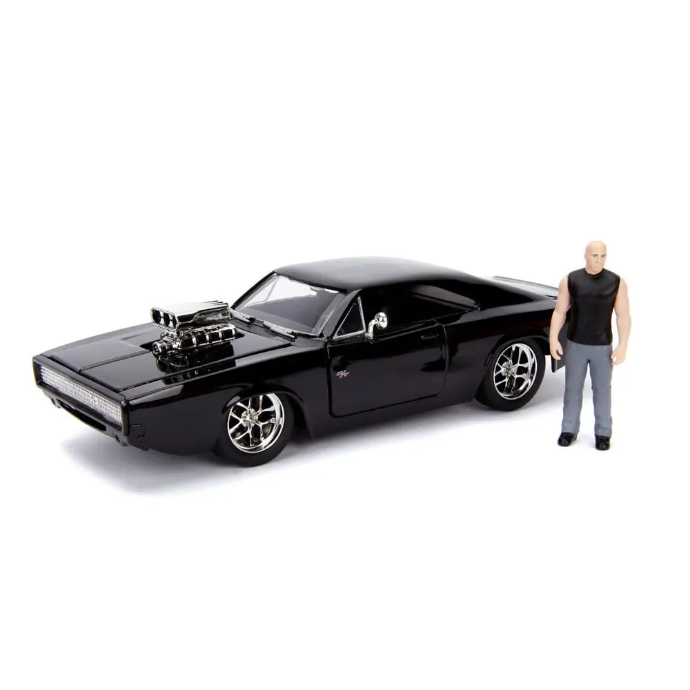 The Fast and Furious Diecast Model Hollywood Rides 1/24 1970 Dodge Charger s Dom Toretto Figurkou fotografii produktu