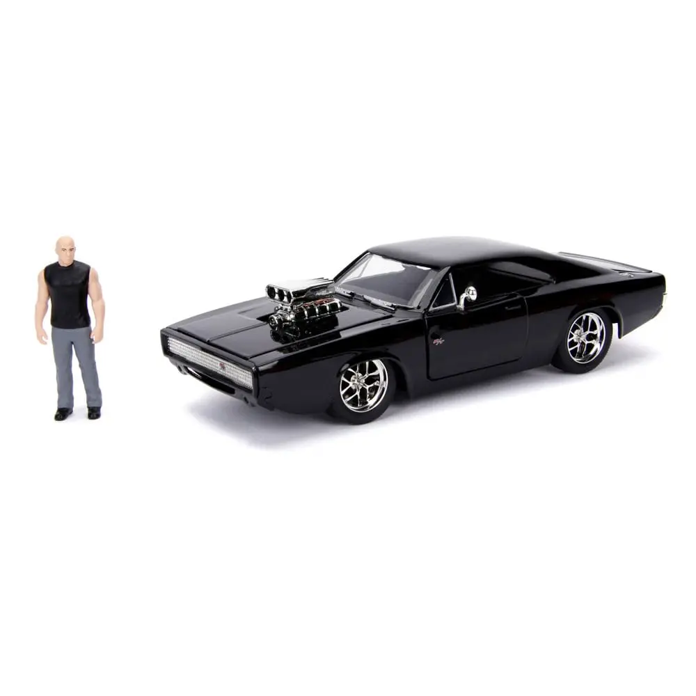The Fast and Furious Diecast Model Hollywood Rides 1/24 1970 Dodge Charger s Dom Toretto Figurkou fotografii produktu