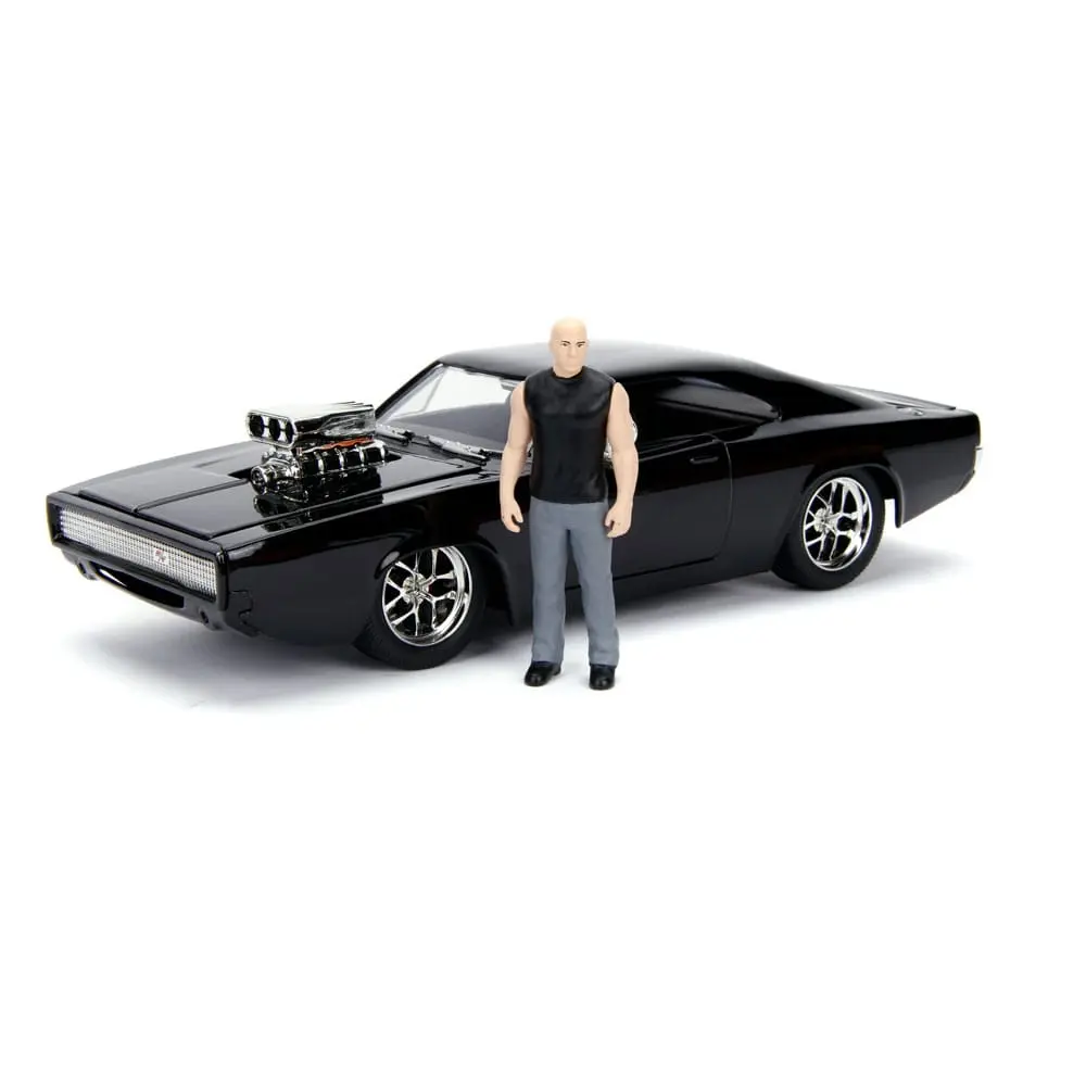 The Fast and Furious Diecast Model Hollywood Rides 1/24 1970 Dodge Charger s Dom Toretto Figurkou fotografii produktu