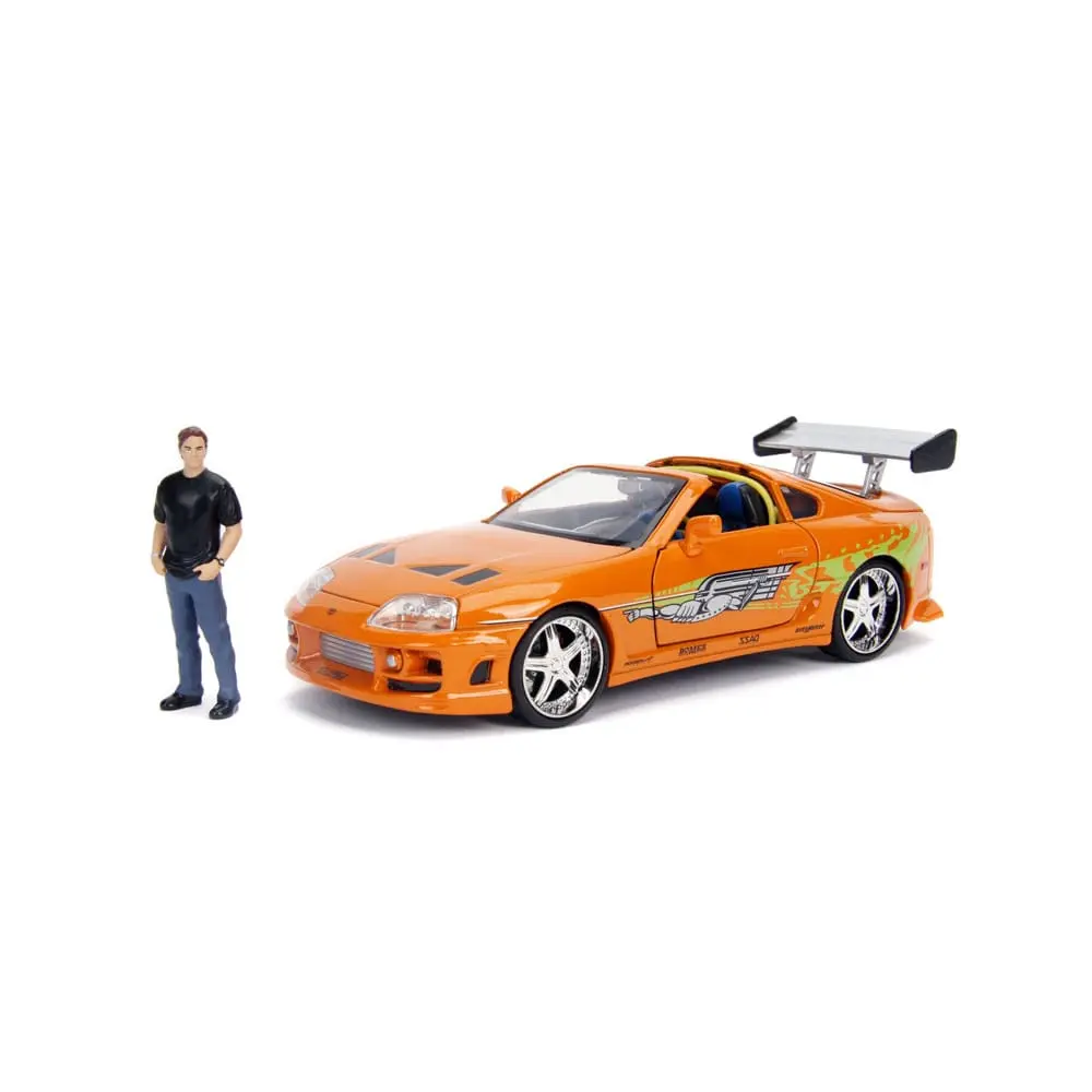 The Fast and Furious Diecast Model Hollywood Rides 1/24 1995 Toyota Supra s figurkou Briana O'Connora fotografii produktu