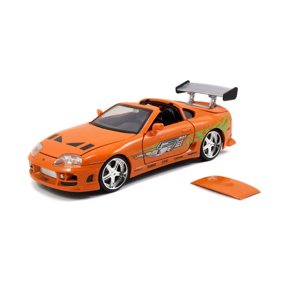 The Fast and Furious Diecast Model Hollywood Rides 1/24 1995 Toyota Supra s figurkou Briana O'Connora fotografii produktu