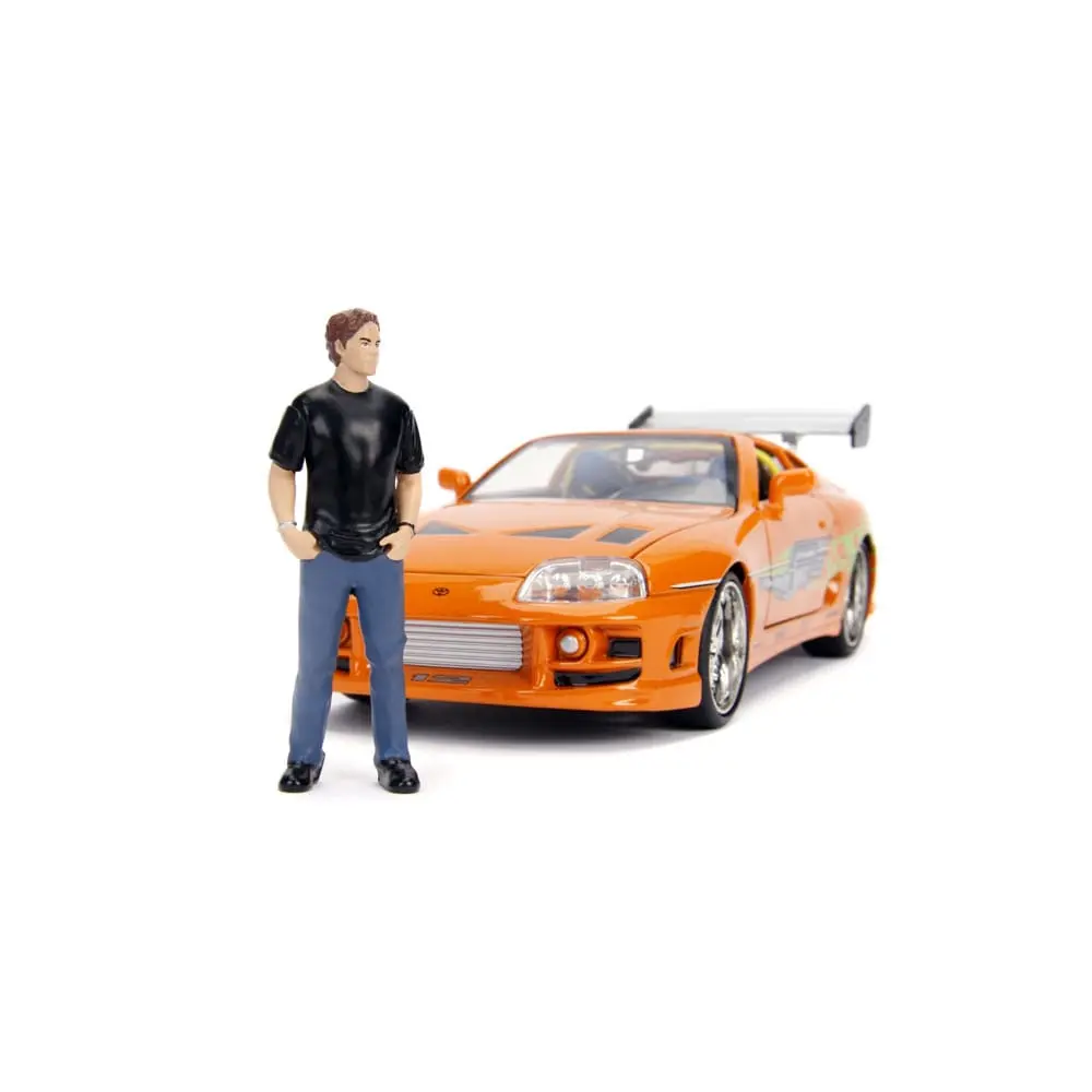 The Fast and Furious Diecast Model Hollywood Rides 1/24 1995 Toyota Supra s figurkou Briana O'Connora fotografii produktu