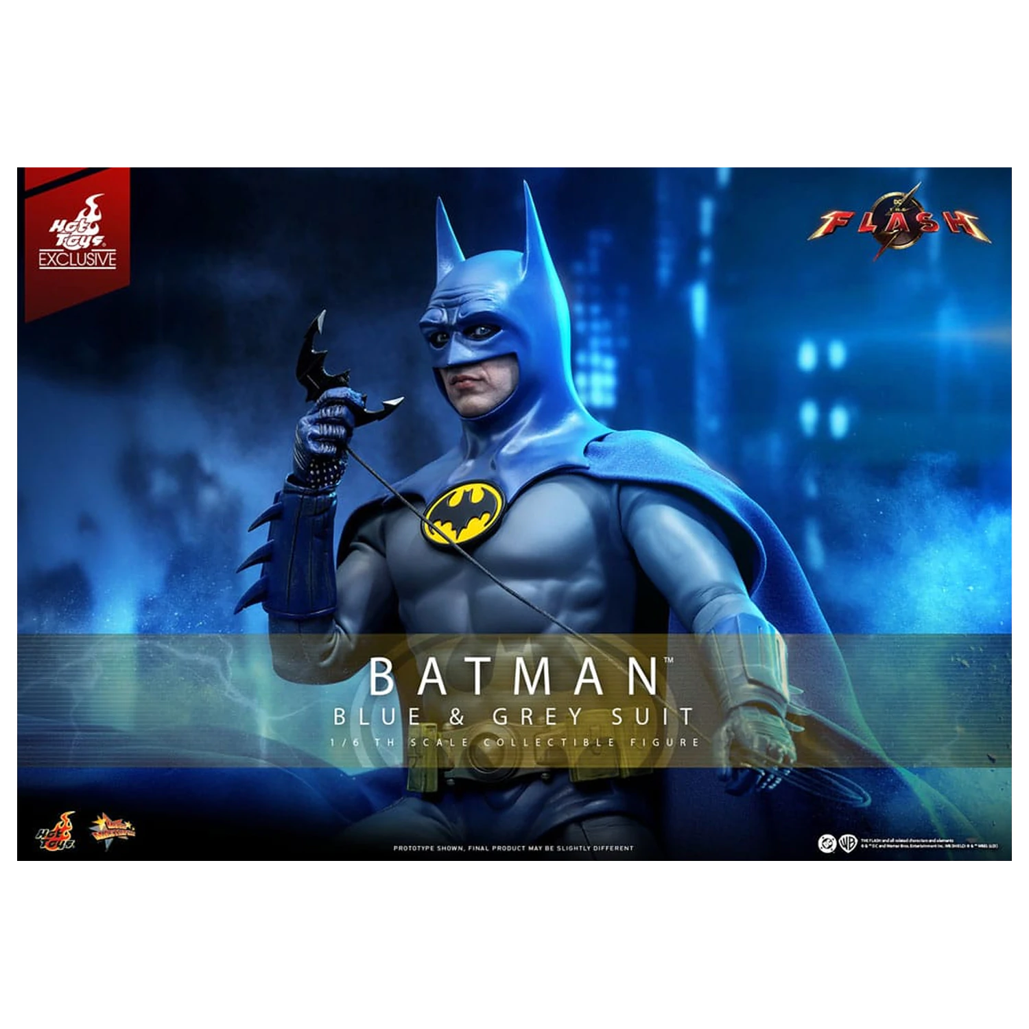 The Flash Movie Masterpiece Akční figurka 1/6 Batman (Blue & Grey Suit) Limited Edition 30 cm fotografii produktu